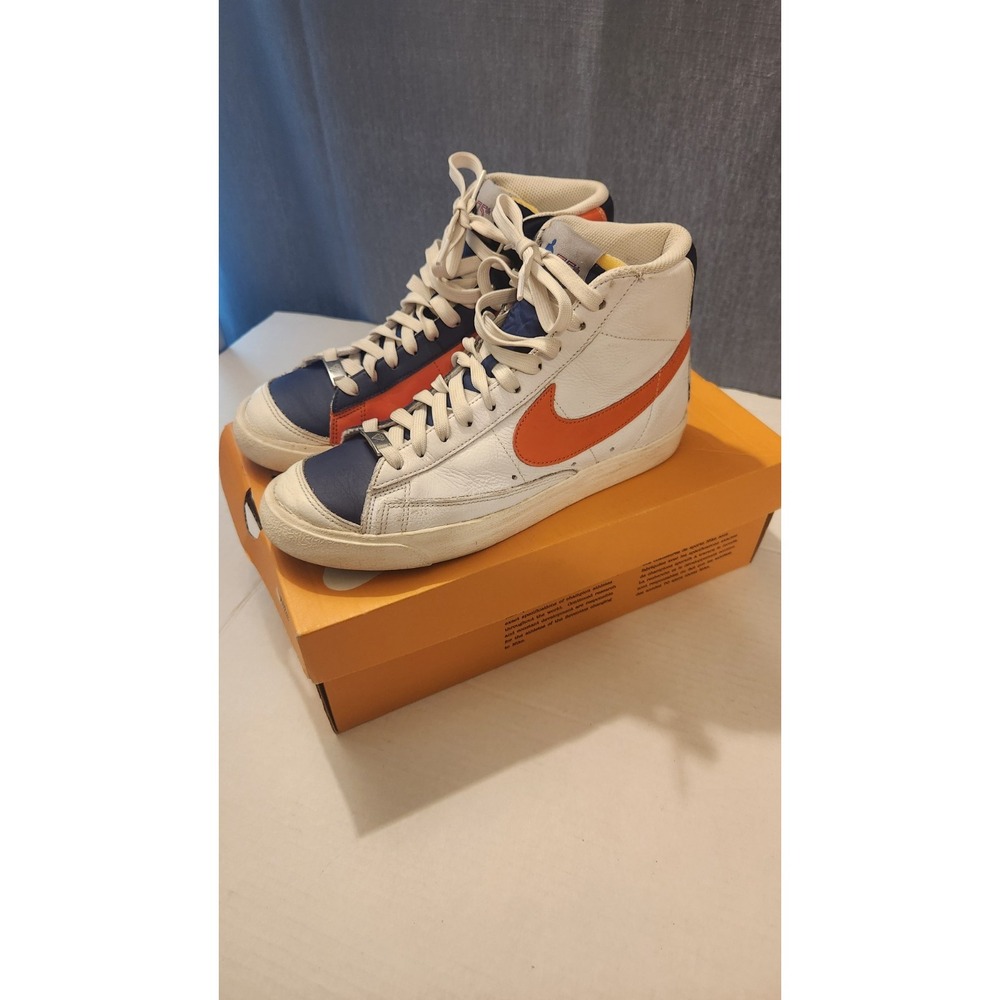 Nike Blazer Mid 77 EMB NBA 75th Anniversary White Orange Men‎ Casual size 8